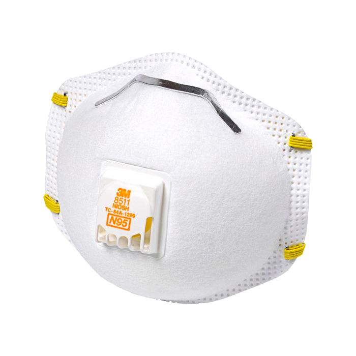 3M 8511 white N95 particulate respirator with Cool Flow exhalation valve 
