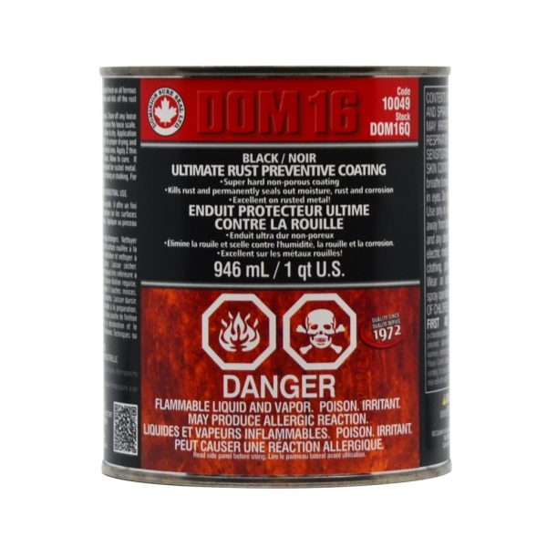 Dominion Sure Seal DOM16 black rust preventative coating can 
