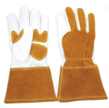 Powerweld brown premium goatskin MIG welding gloves, pair Large
