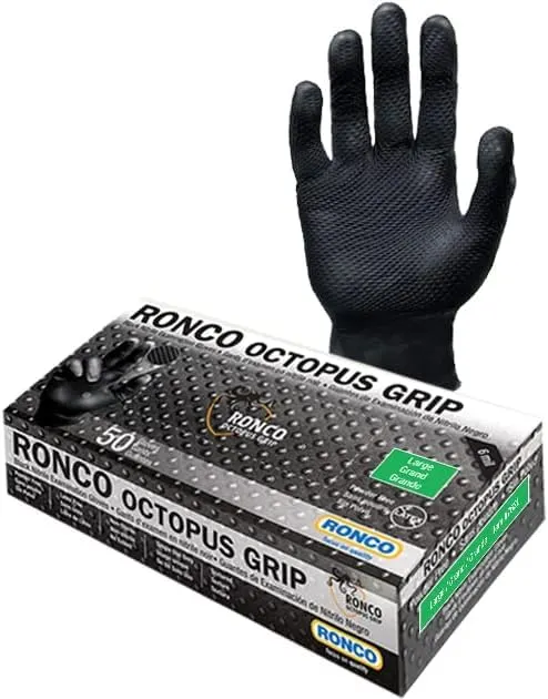 Ronco – Octopus Grip Black Nitrile Gloves