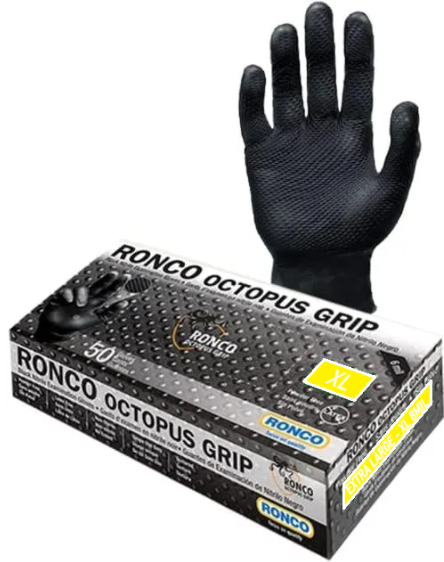 Ronco – Octopus Grip Black Nitrile Gloves