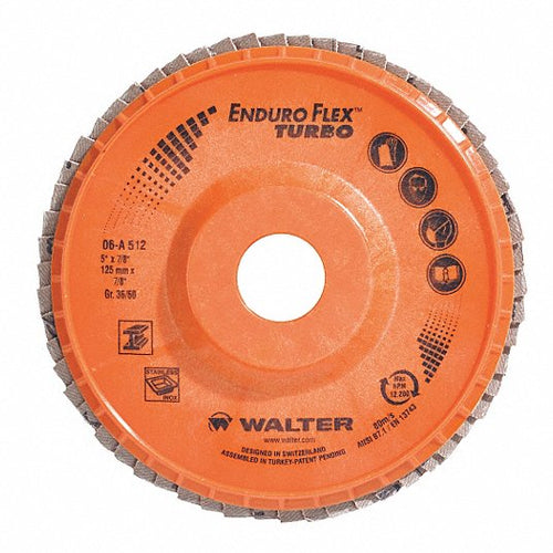 Walter Enduro-Flex Turbo Type 27 flap disc, 5-inch, GR36/60 