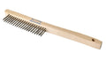 Blueshield stainless steel wire scratch brush with curved handle 