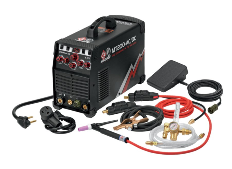 CK Worldwide MT200 black AC/DC TIG welding system with torch and cables 