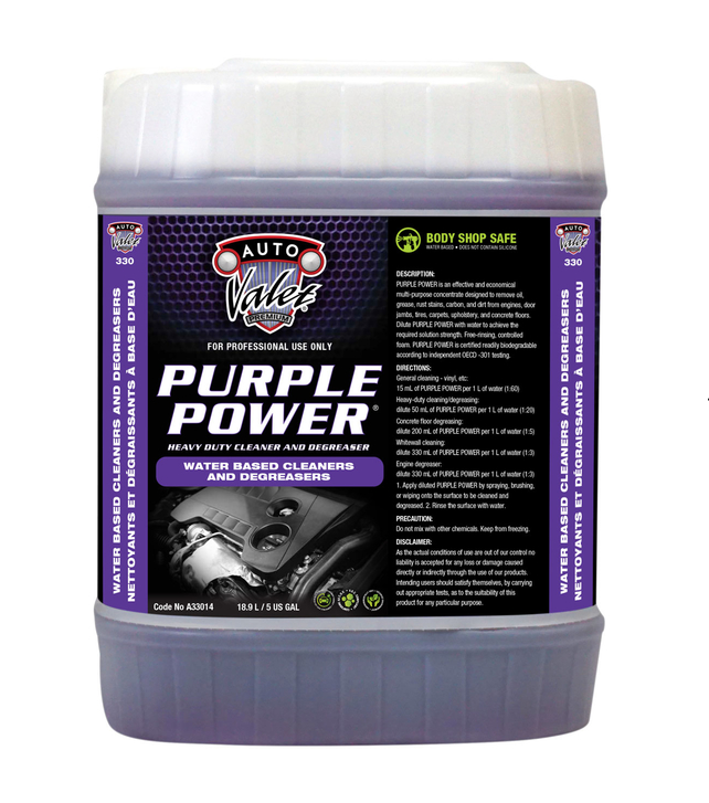 Purple Power purple heavy duty industrial cleaner and degreaser bottle 