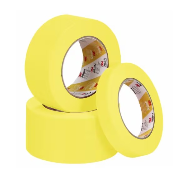3M 388N yellow automotive refinish masking tape roll 3/4"